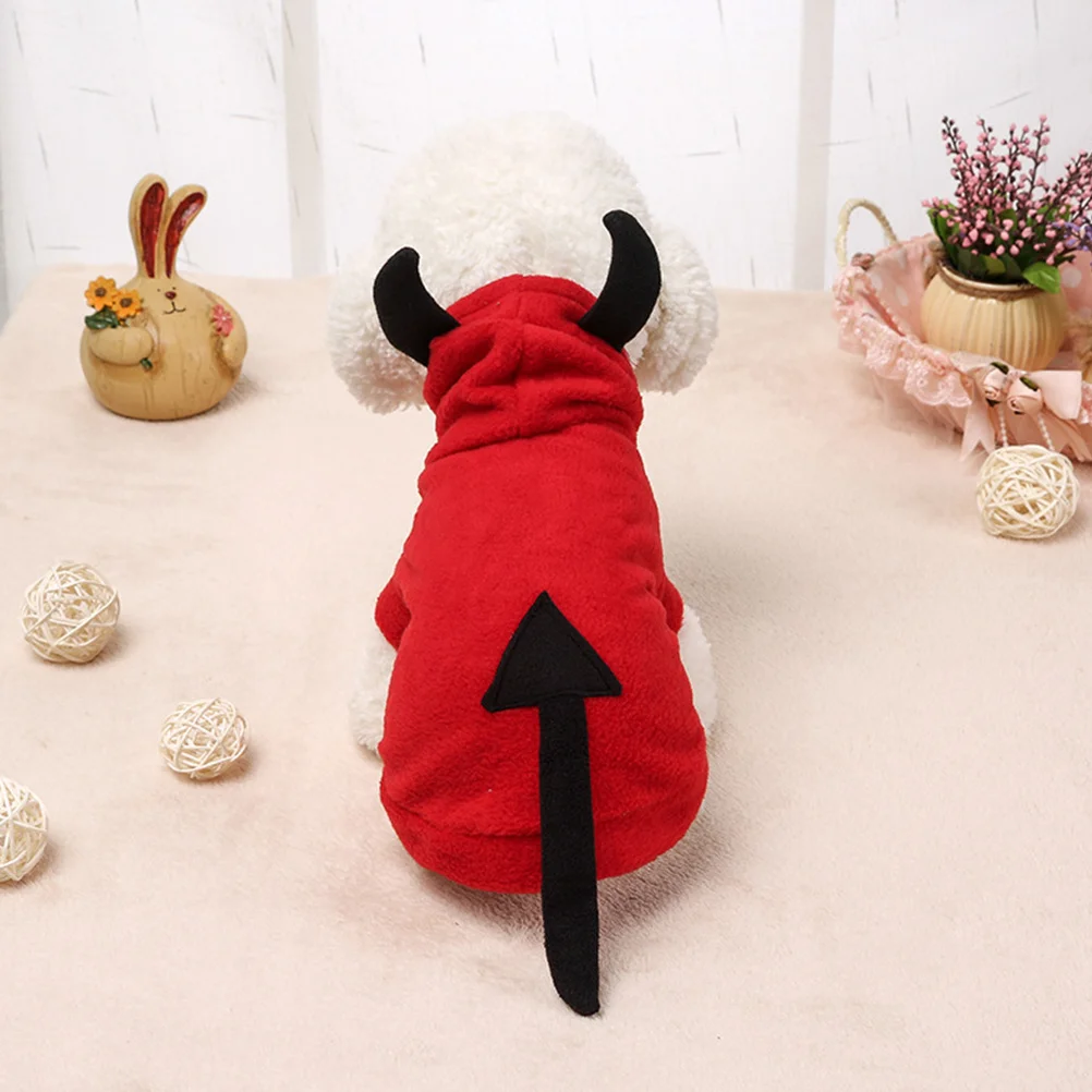 

Halloween Devil Pet Costume Dog Winter Coat Warm Durable Easy Wear Bright Design For Special Occasions Carnival Photo Gift Pet
