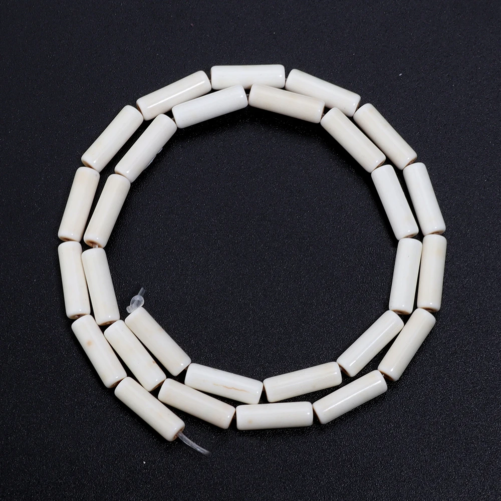 Natuurlijke Turkoois Stenen Kralen Blauw Wit Cilinder Buisvorm Losse Spacer Kralen Voor Sieraden Maken DIY Armbanden Accessoires