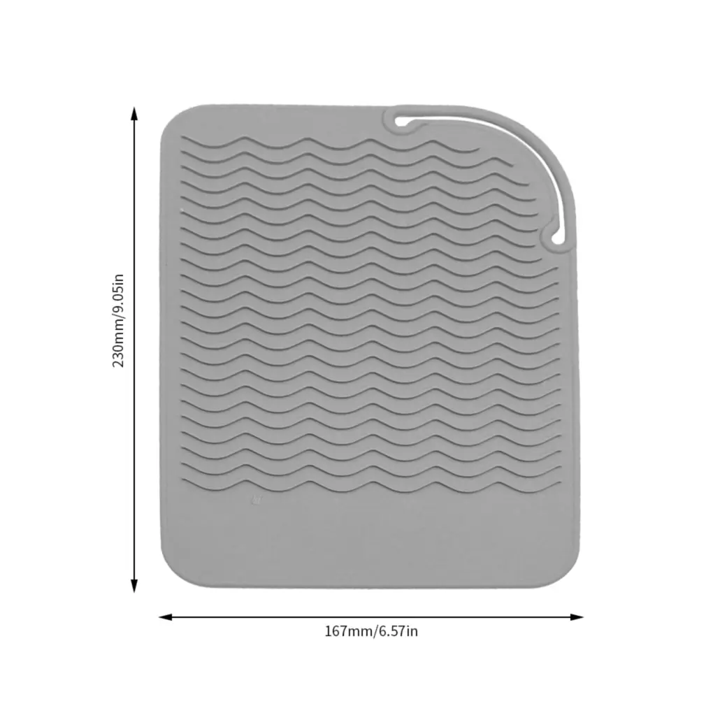 Silicone Heat Resistant Mat for Hair Straightener Flat Iron Curling Iron Tool