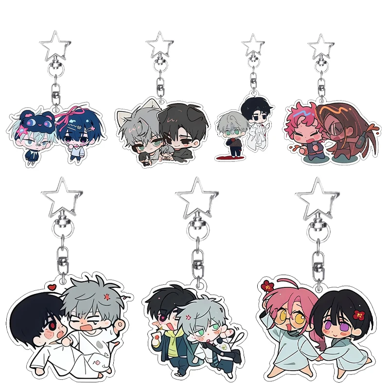

Акриловый брелок Q-версии «Алиен Стейдж» в стиле аниме, подвеска-цепочка «Звезда», для пар, девочек и мальчиков, милый мультяшный брелок, украшение, подарок для студентов