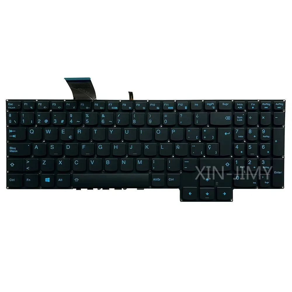 Y7000 لوحة مفاتيح بإضاءة خلفية إسبانية لينوفو IdeaPad Gaming 3-15IMH05 3 15ARH05 15ACH GY530 GY550 GY570 R7000 Y7000 2020 أزرق