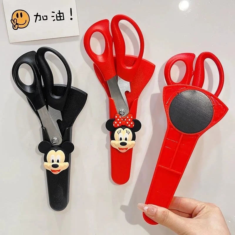 Disney Magnetic Kitchen Scissors, Powerful and Cute Cartoon Mickey Mouse Household Stainless Steel Scissors for Chicken Bones