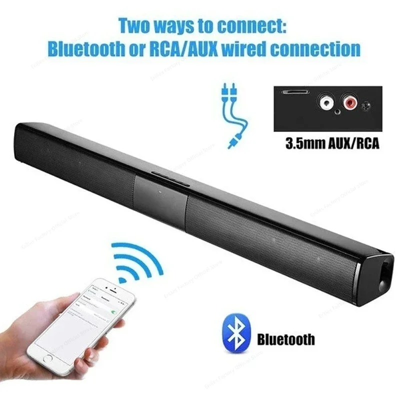 Imagem -02 - Alto-falante Bluetooth sem Fio Inteligente Alta Potência Barra de Som Montada em Parede Home Theater Estéreo tv Graves Fortes Alta Qualidade 40w