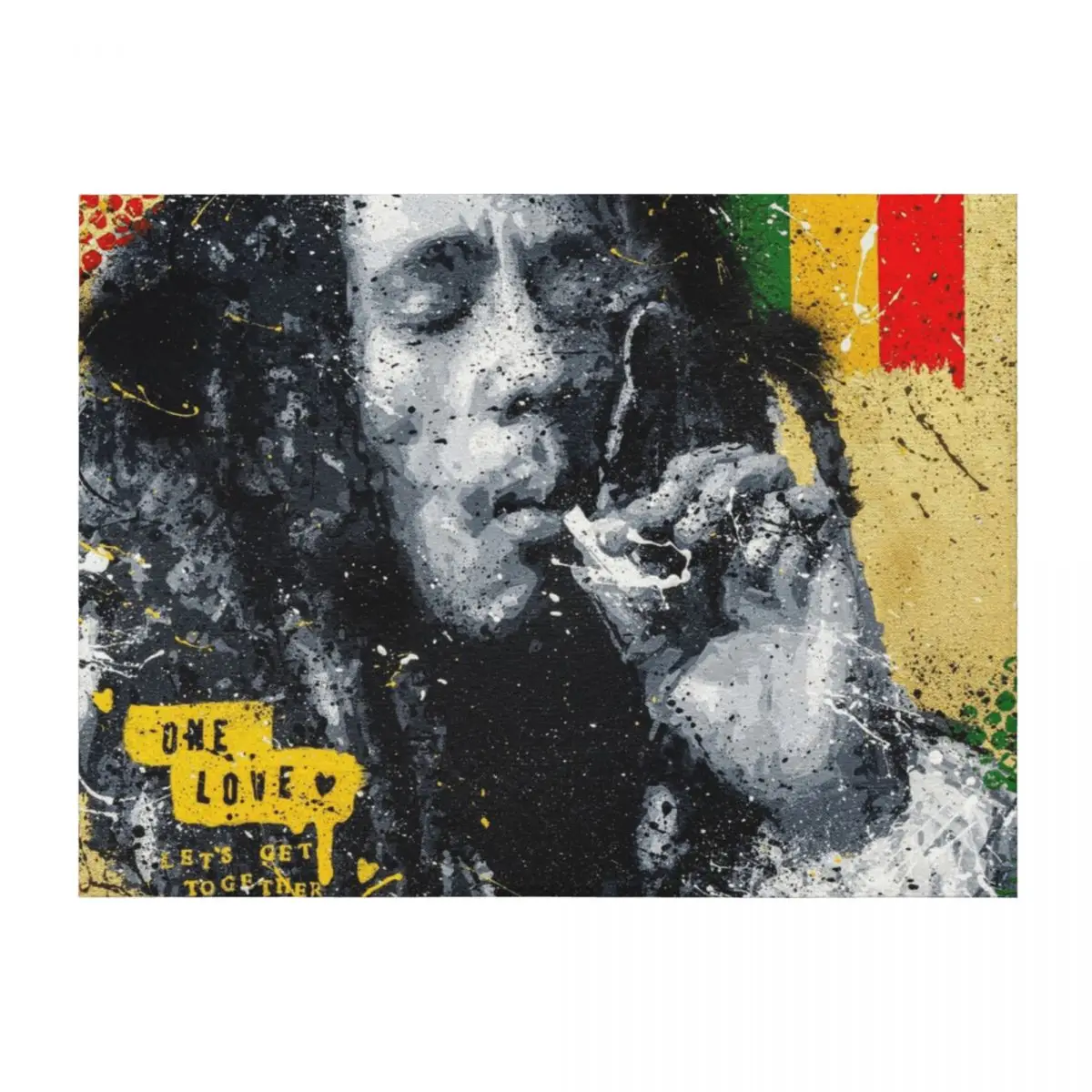

Bob Marley - Original Portrait Throw Blanket warm winter Soft Beds Personalized Gift Sofa Throw Blankets
