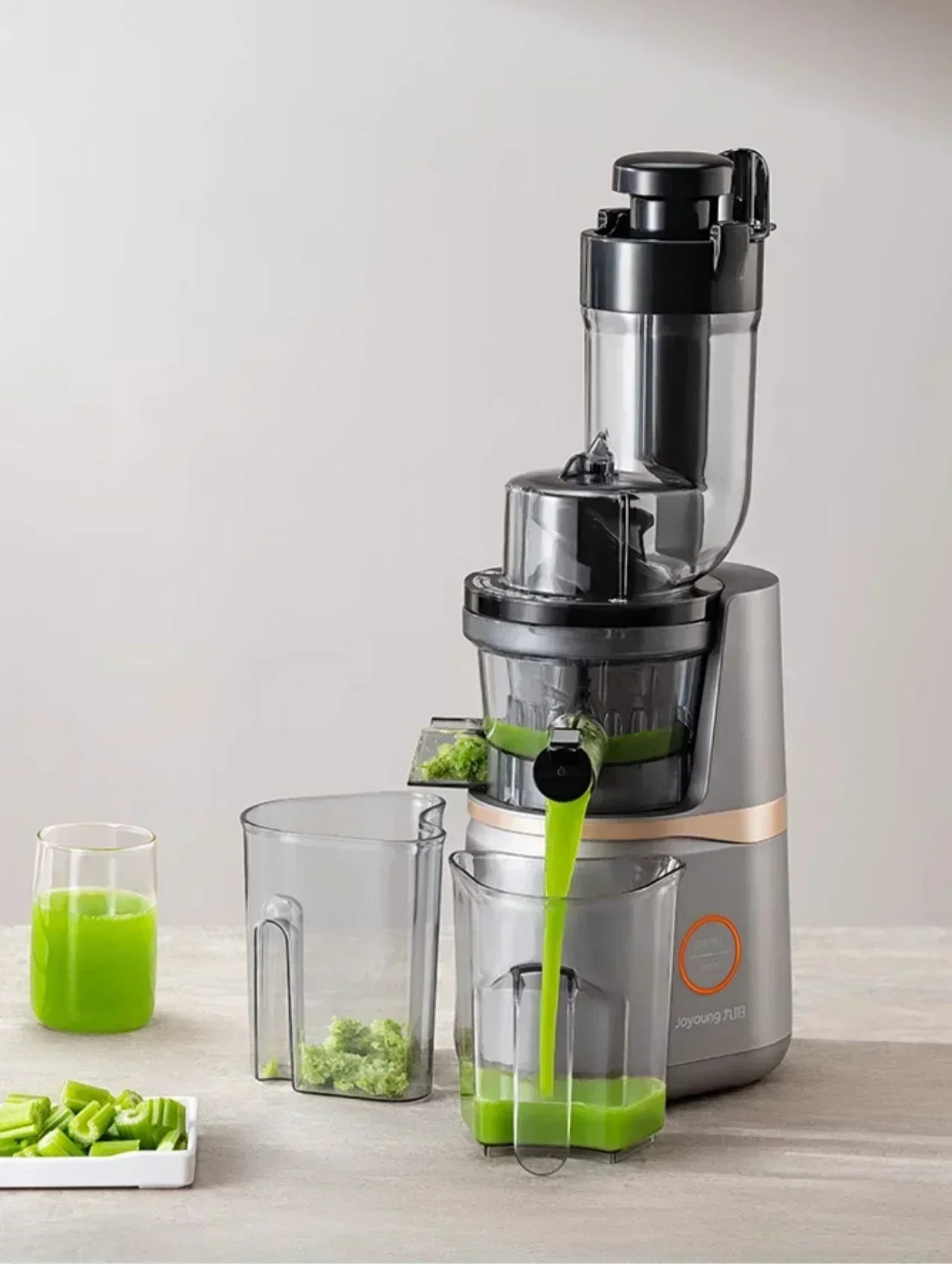 Exprimidor de cocina casera de gran calibre, fácil de limpiar, sonido ligero portátil, jugo de zanahoria de poco ruido, leche de soja, zumo de naranja, nuevo