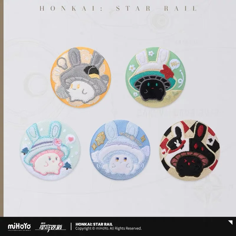 Pre Sale Honkai Star Rail Genuine miHoYo Official Rabbit Mushroom Series DanHeng March 7th Sunday JingYuan Badge Cosplay Game