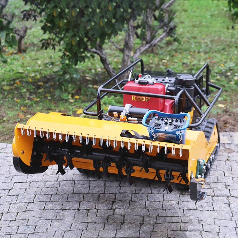 Customized Remote-Controlled Tracked Lawn Mower Flail Mower with Cutting Width Strong Adaptability