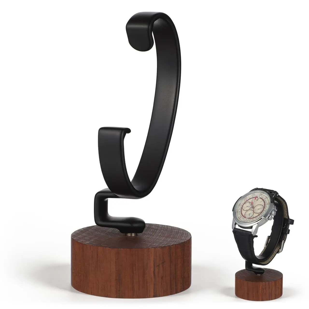 1 PCS Watch Display Stand, Wrist WatchDisplay Holder Detachable Walnut Storage Rack forMen and Women,WatchDisplay Holder