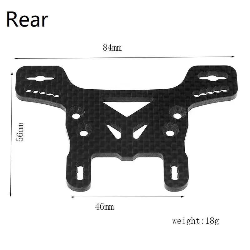 Plaque de tour d'amortisseur avant et arrière en Fiber de carbone PigRC pour Tamiya XV02 XV-02 Pro 58707 1/10 RC voiture mises à niveau pièces accessoires