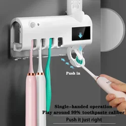 Automatic Toothpaste Dispenser USB Rechargeable Intelligent Energy Lazy Toothpaste Brush Holder Bathroom Accessories Set