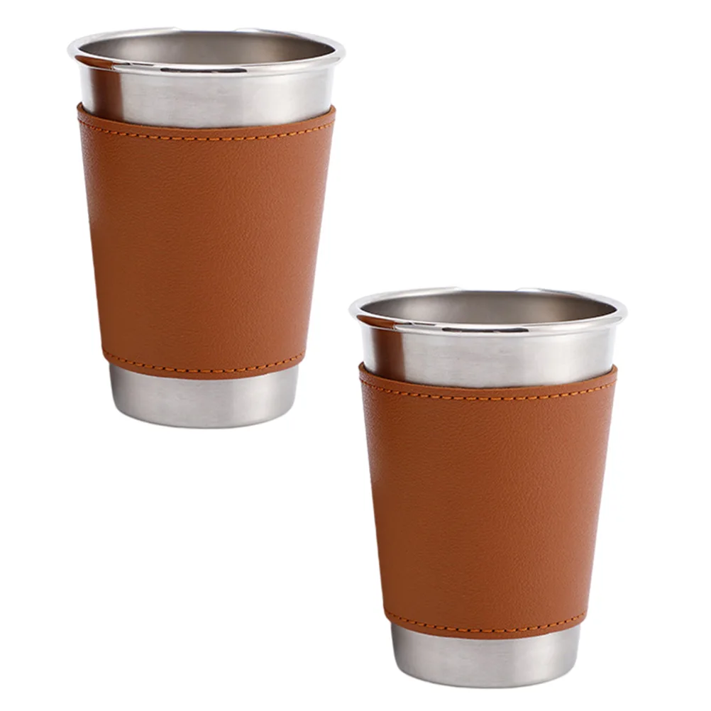 

2 Pcs Stainless Steel Beer Mugs Thermal Cups Tumbler Shot Glass Mug Coffee Cup Gifts Suitable for Home Restaurant