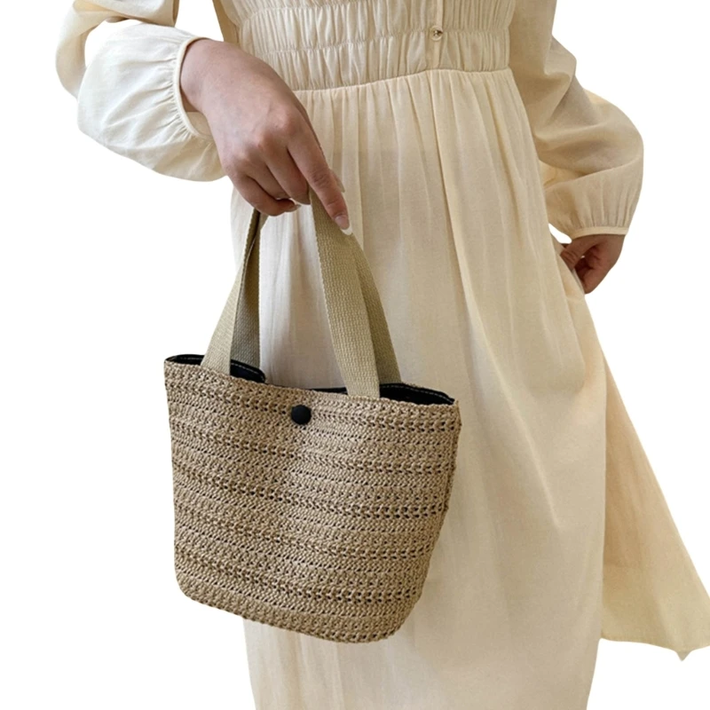 Practical Grass Handbag Bohemian Straw Bag Vacation Beach Handbags Suitable for Daily Use and Vacation