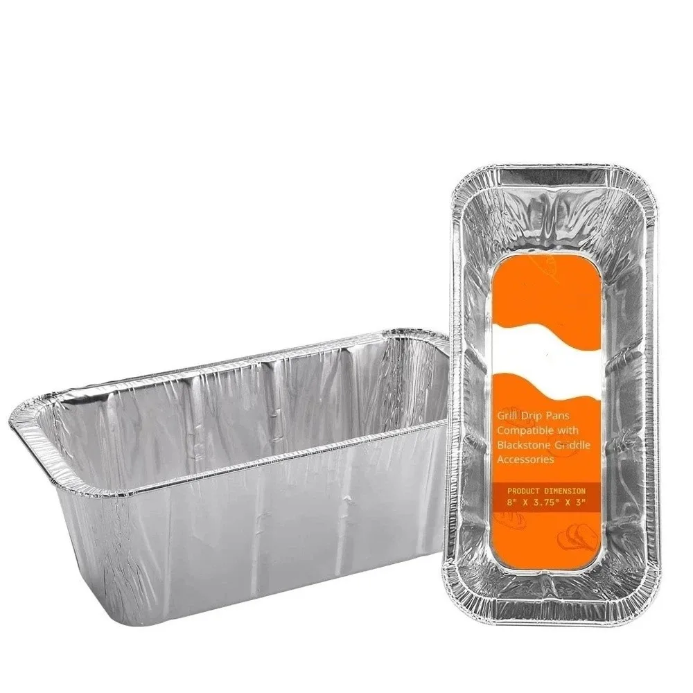 

30/50Pcs Freezer Safe Disposable Grill Grease Tray Heavy Duty Deep Design Grease Tray Liner Aluminum Drip Pans Party Supplies