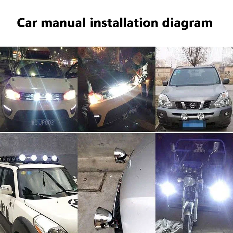7 Inch HID Lights 12/24V Long Range Spotlights Truck Observation Headlights Off-road Vehicle Roof Lights Marine Searchlights