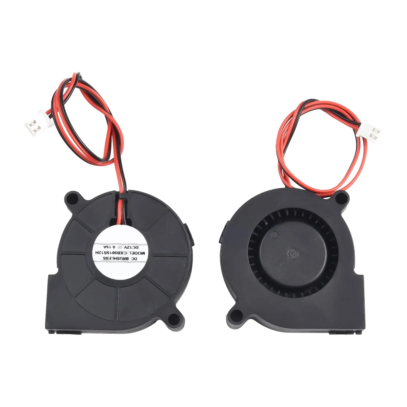 

Эффективный воздушный поток, простая установка, 2 шт., 5015, вентилятор постоянного тока, 12 В, 24 В, центробежный турбо-дизайн, подходит для различных применений