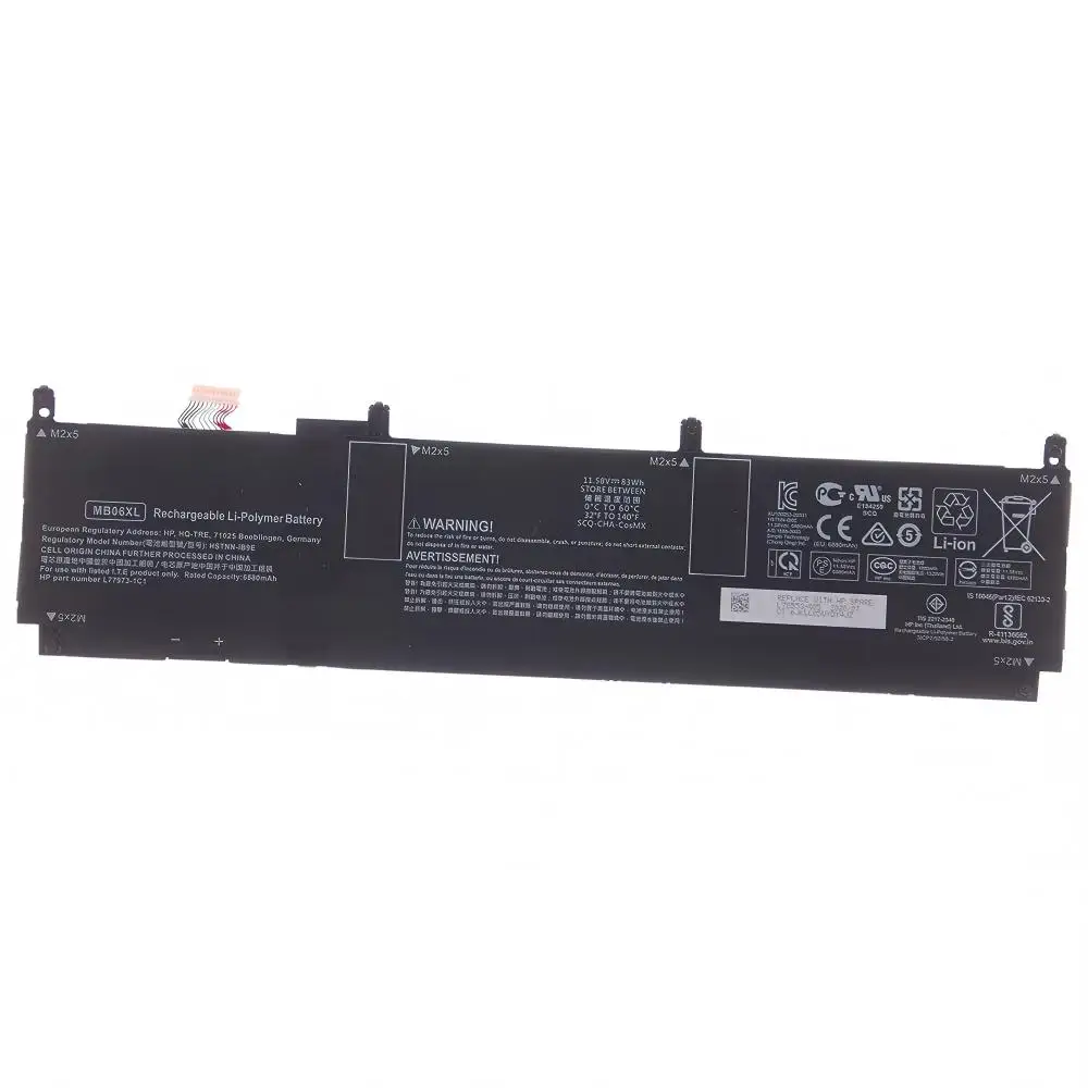 MB06XL Laptop Battery for HP Create ZBook Studio Mobile Workstation 15 G7 / G8 HSTNN-IB9E 11.58V 83Wh