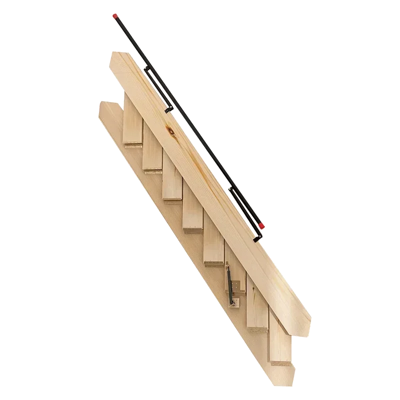 

Side Wall Folding Stairs Home Wall Mount Solid Wood Ladder Attic Apartment Telescopic Invisible Ladder