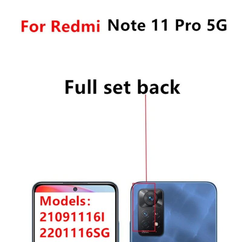 

Camera for Xiaomi Redmi Note 11 Pro 5G, Full Set Camera Module