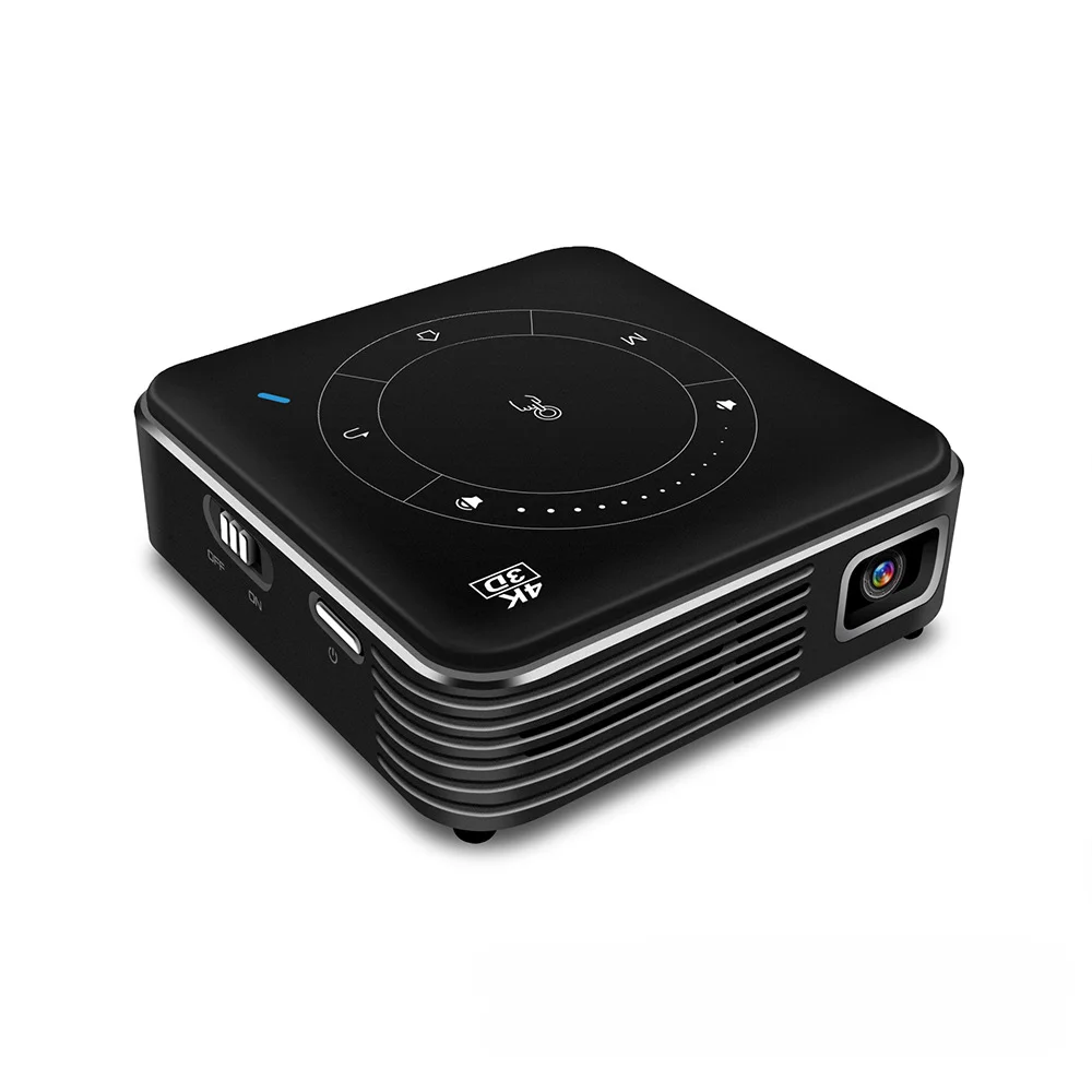 

P11 3D DLP mini projector 4k video playback Android 9 mobile phone same screen projection home theater