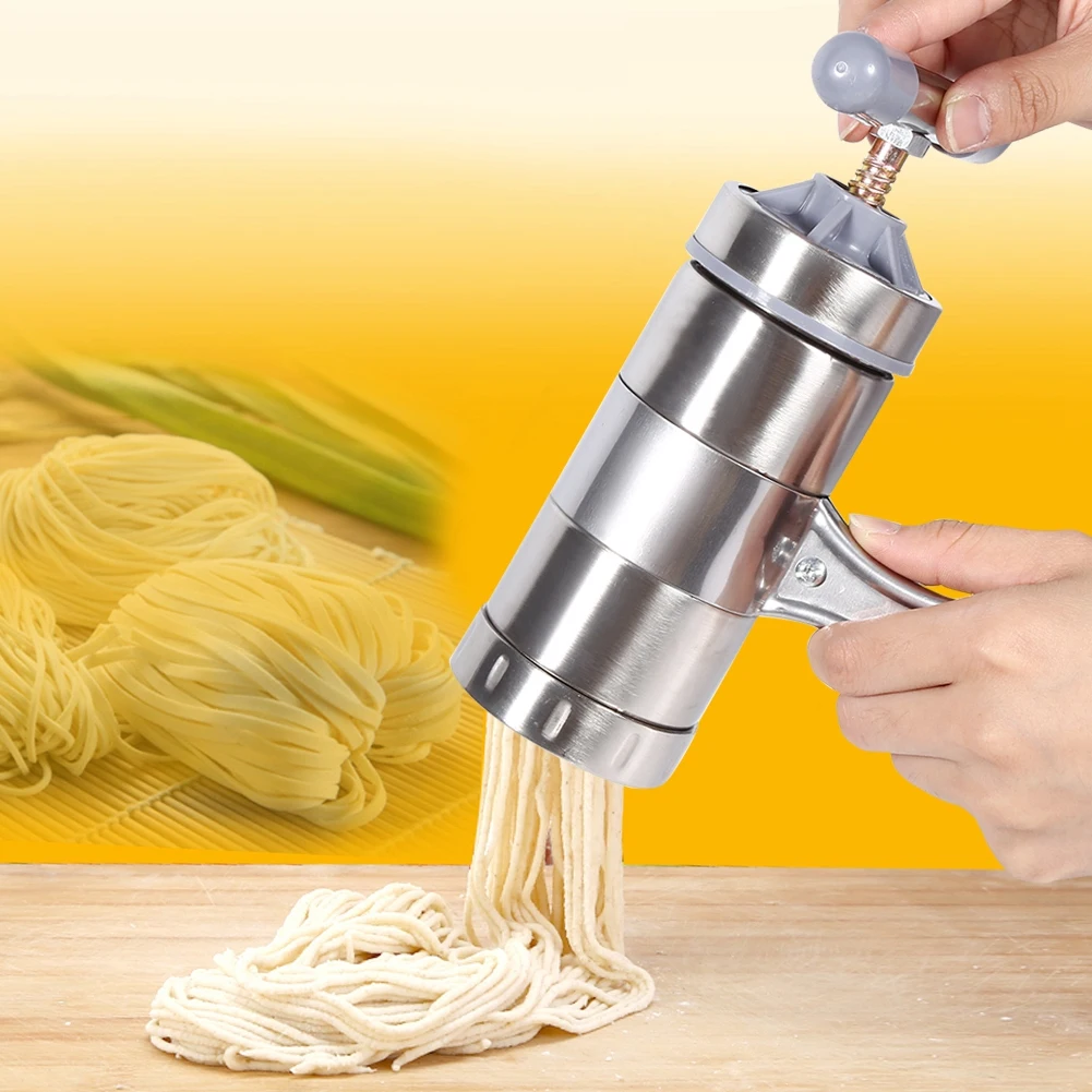Máquina portátil para hacer Pasta de acero inoxidable, exprimidor Noddle, máquina para hacer a presión, máquina para hacer fideos, prensa para fideos