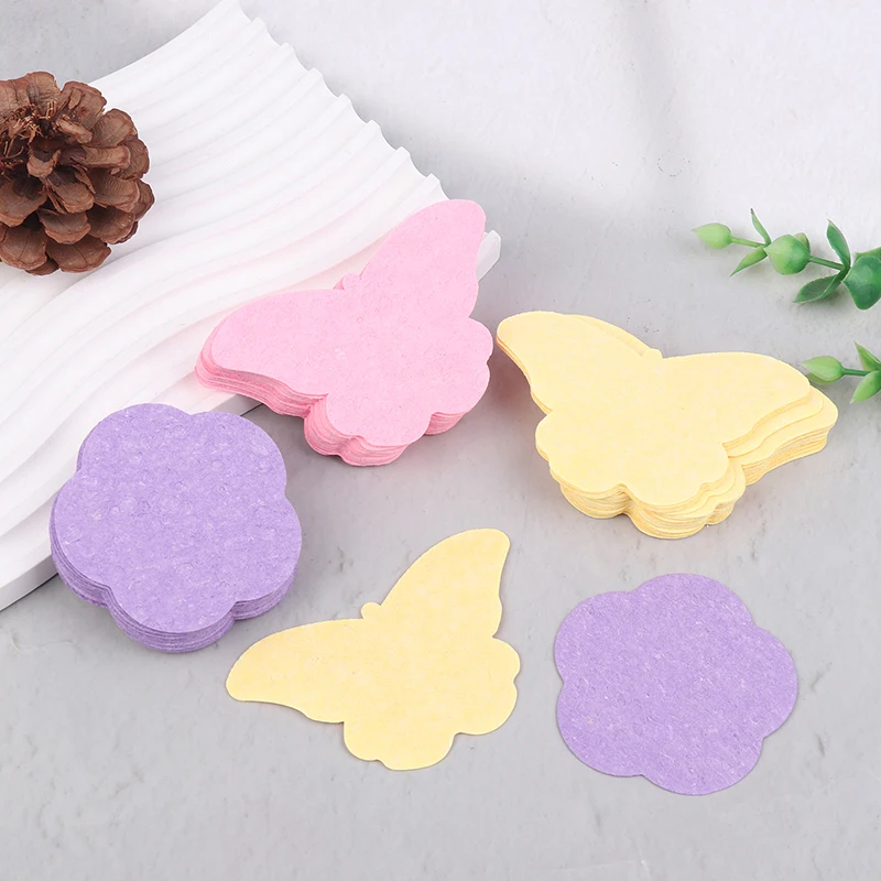 20개입/박스 나비 모양 압축 페이셜 스펀지 화장품 하이드로테라피 스펀지 스파 페이스 패드 클렌징 메이크업 제거 각질 제거용