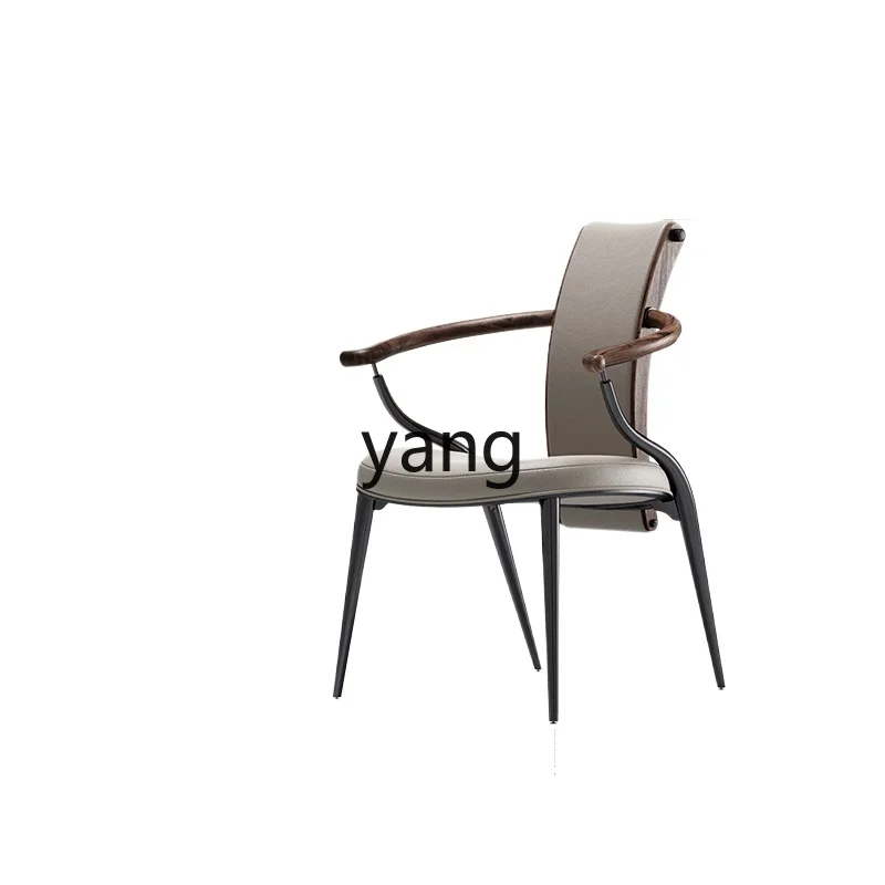 

LHTea Room Guest Chair with Armrest Modern Original Solid Wood Chair
