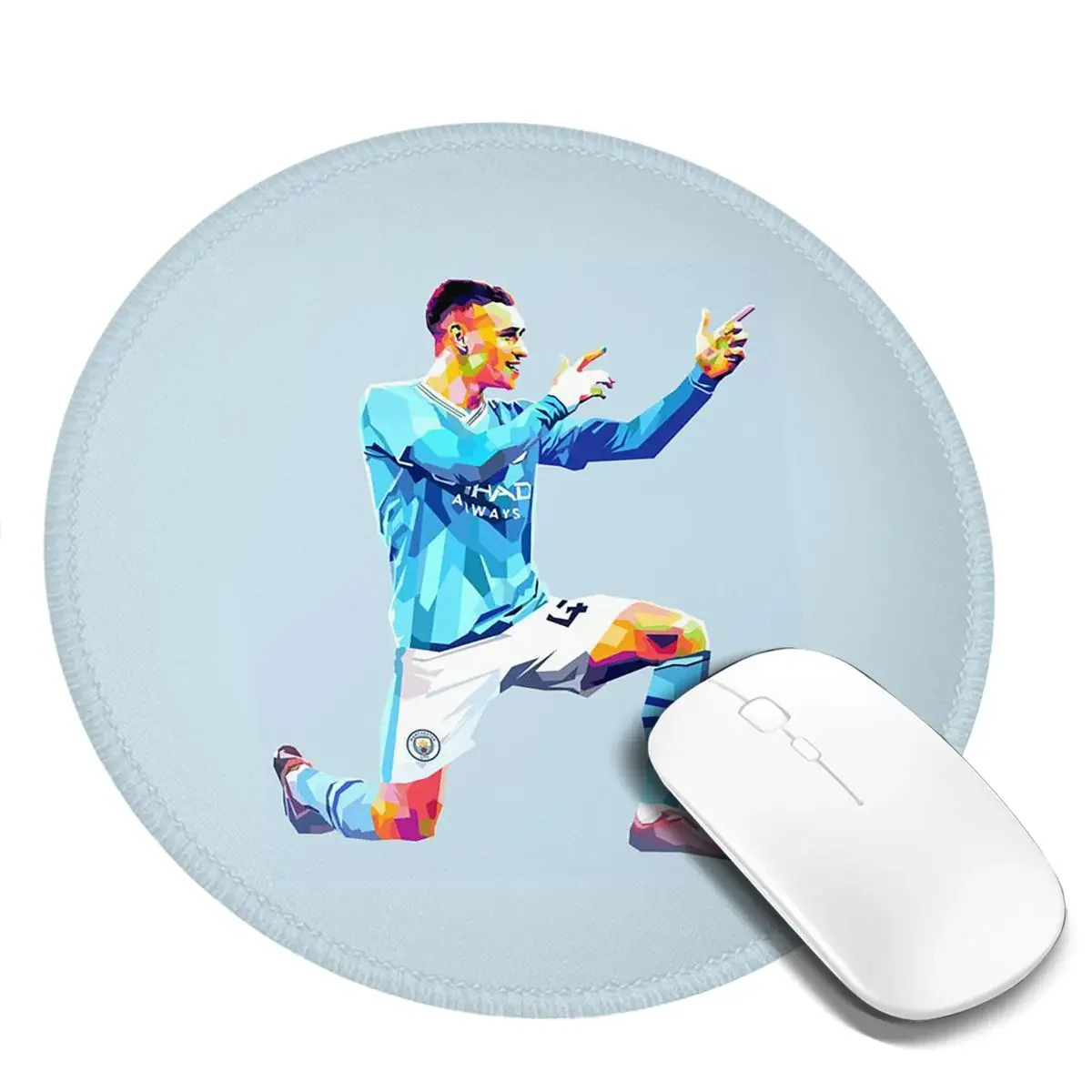 Phil Foden Printing Round Mouse Pad Computer Keyboard Mouse Mat Gamer PC Desk Mat Office Accessories Table Mats
