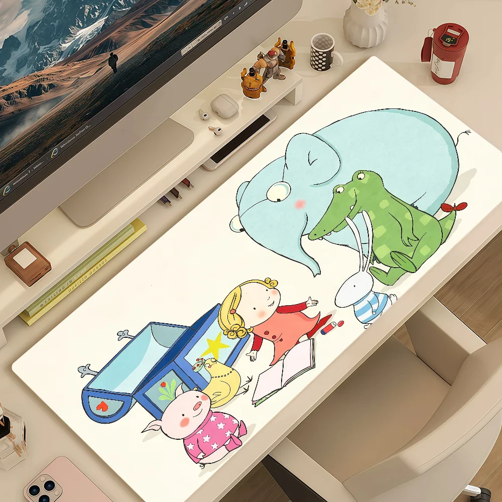 Cute Tilly And Friends Mouse Pad Large Non-slip Lockedge Desktop Computer Desk Mat Keyboard MousePad Office Gamer Student Gift