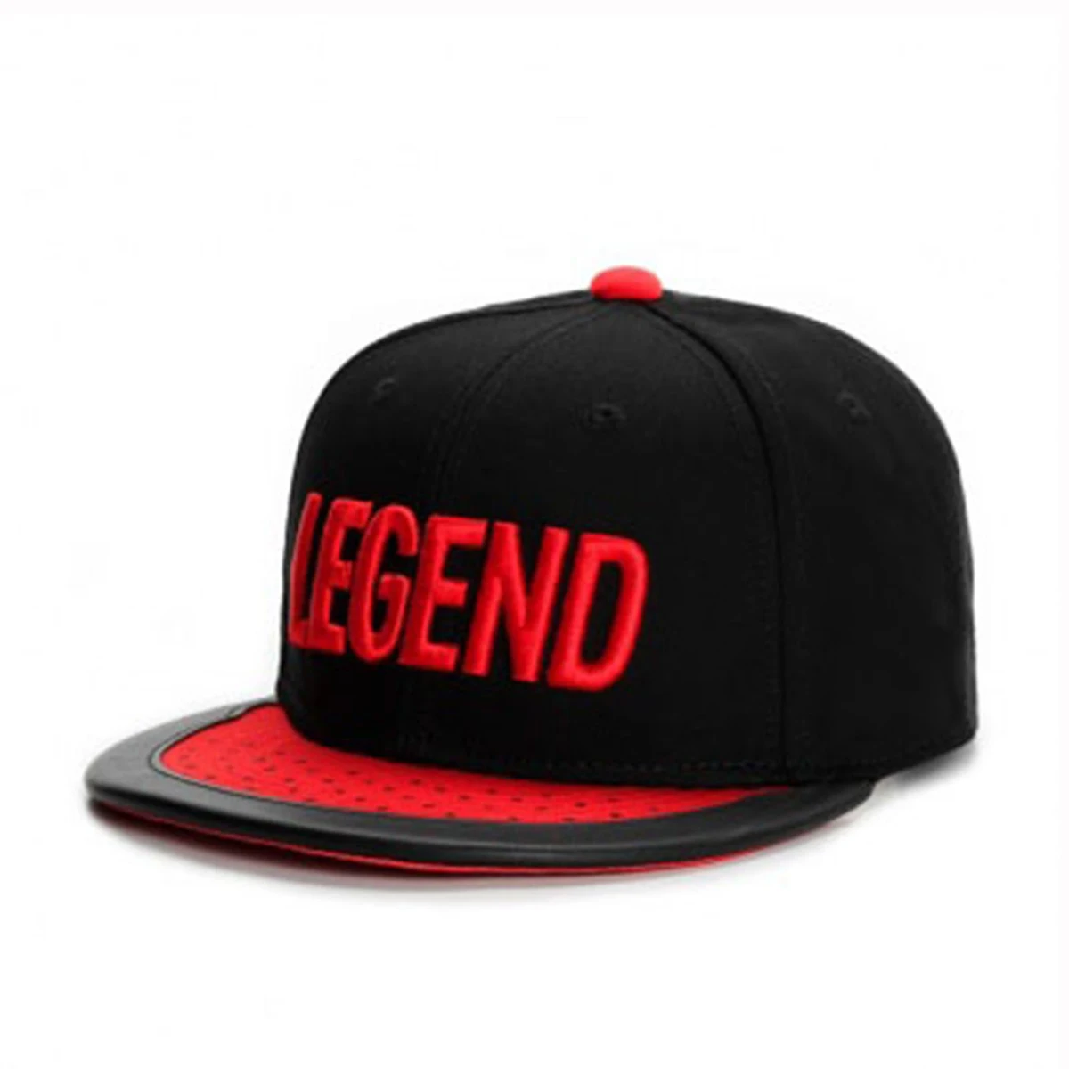 Fashionable Hat and Breathable Hip-Hop Style LEGEND Basketball Cap, Unisex Baseball Cap, Youth Flat-Brimmed Cap, Snapback Cap