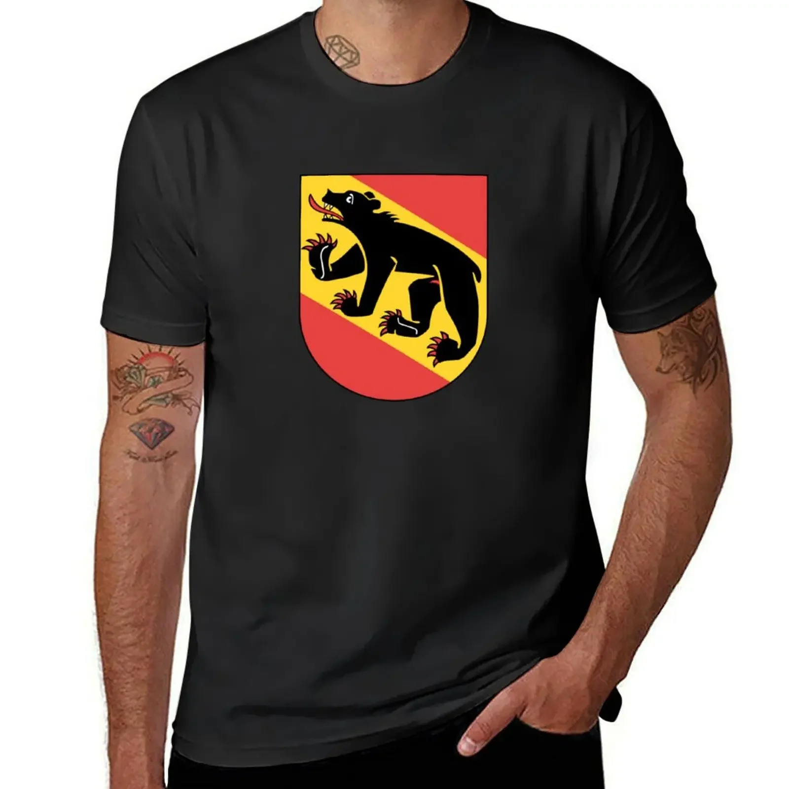 bern canton coat of arms flag T-Shirt animal prinfor boys summer top designer shirts mens t shirts top quality