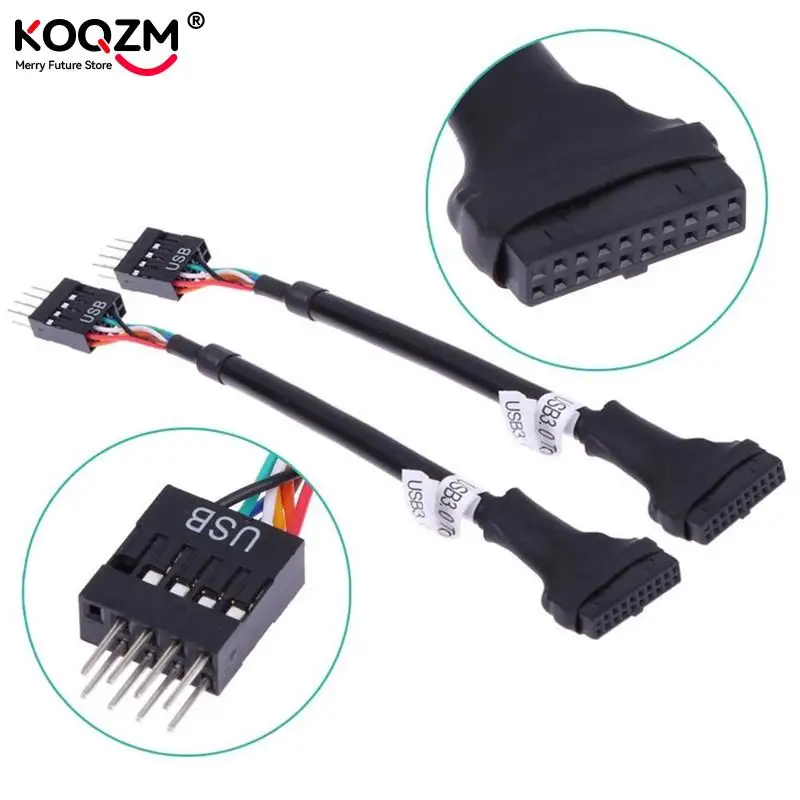 

1pcs USB 3.0 20-Pin Male To USB 2.0 9-Pin Motherboard Header Female Adapter Cable