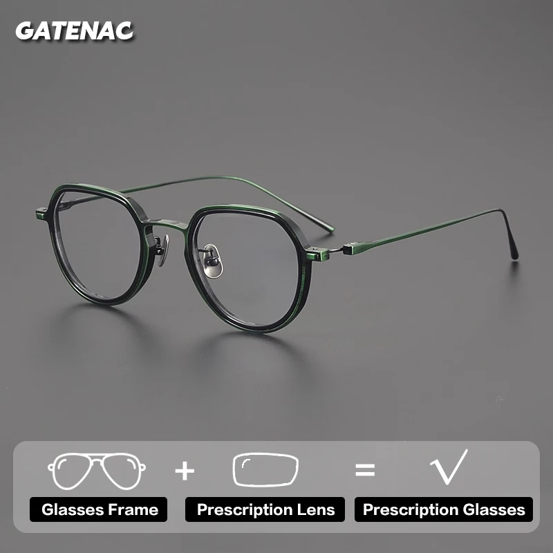 

Gatenac Luxury Pure Titanium Prescription Glasses Men Anti Blue Light Progressive Reading Glasses Women Photochromic Eyewear
