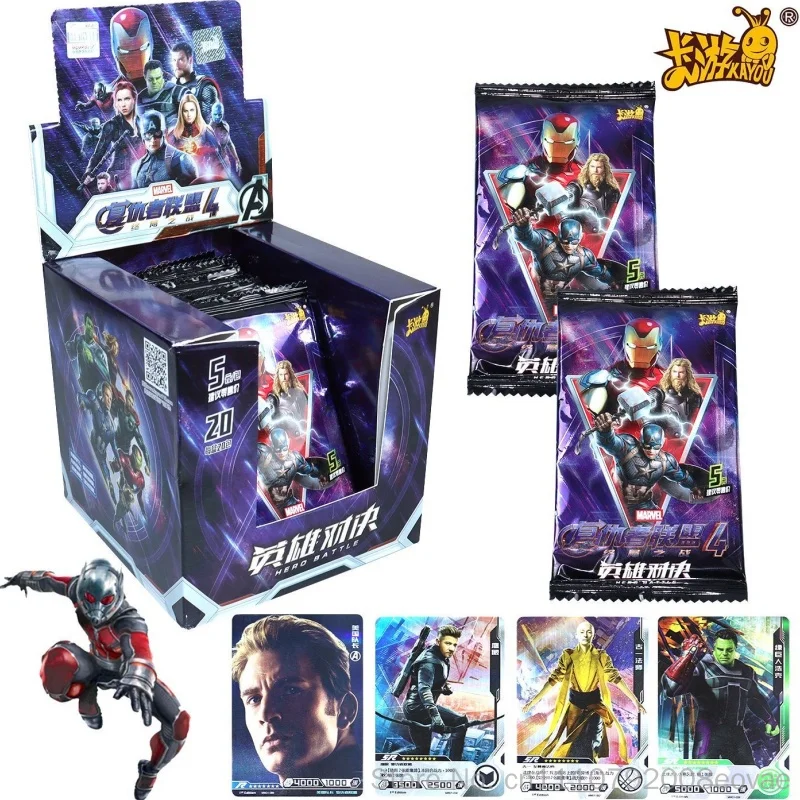 Kayou Marvel Collection Card Legendary Edition Spider-Man Iron Man Hero Duel Competitive Combat Laser Phantom Card Gift In Stock