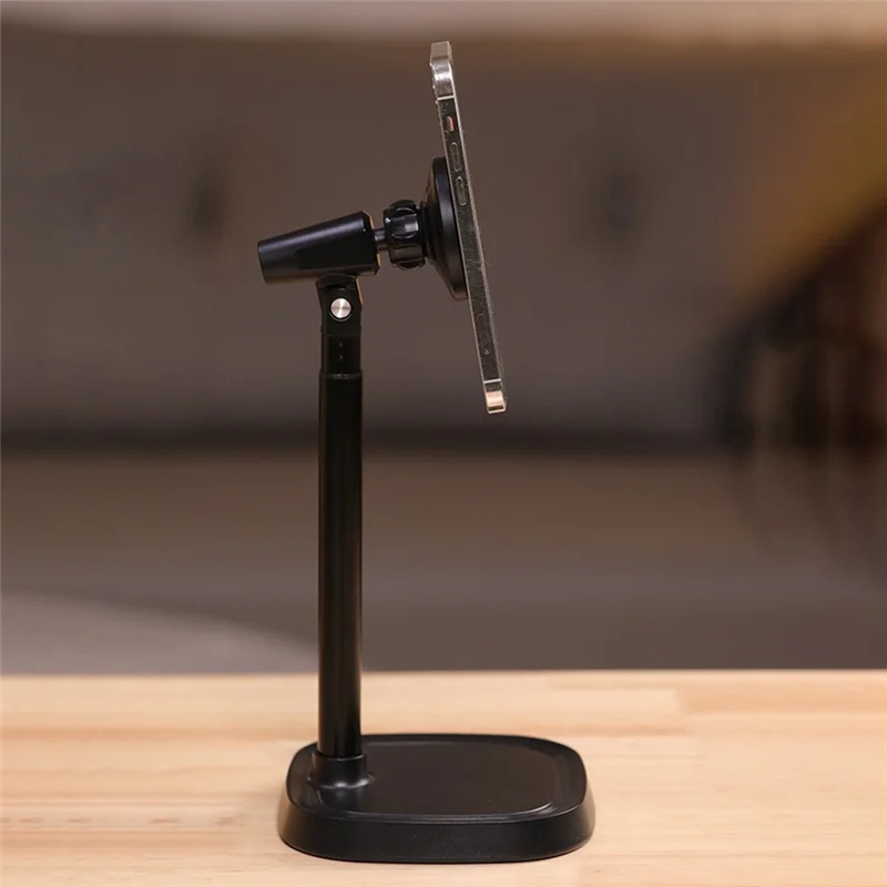 데스크탑 라이브 스트리밍 회의용 EDT-알루미늄 합금 브래킷 휴대 전화 자기 흡입 브래킷 오버 헤드 샷 스탠드 Silve