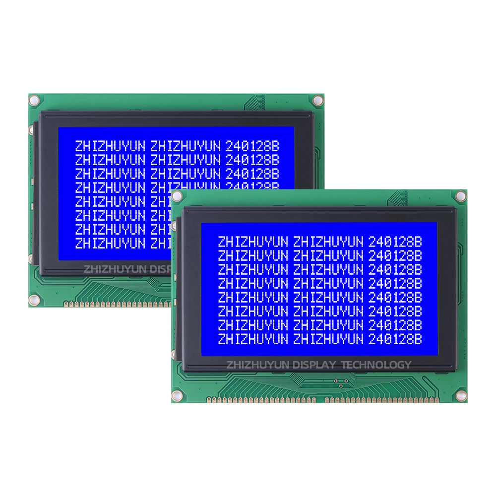 Imagem -05 - Módulo de Exibição Lcd de Filme Cinza Stn Fonte Azul Temperatura de Trabalho30x80 T6963c Ra6963 Uci6963 5v 240x128 240128b