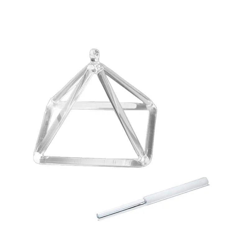 Hye-eun Crystal Singing Pyramids Clear Quartz Crystal Singing Pyramid for Musical Instrument