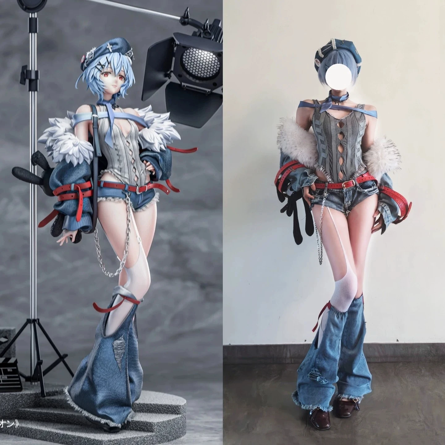 أزياء أسوكا لانغلي سوريو أيانامي ري التأثيرية مجموعة كاملة زي أنيمي روك إيفا إكسسوارات النساء حفلة كرنفال الهالوين #3