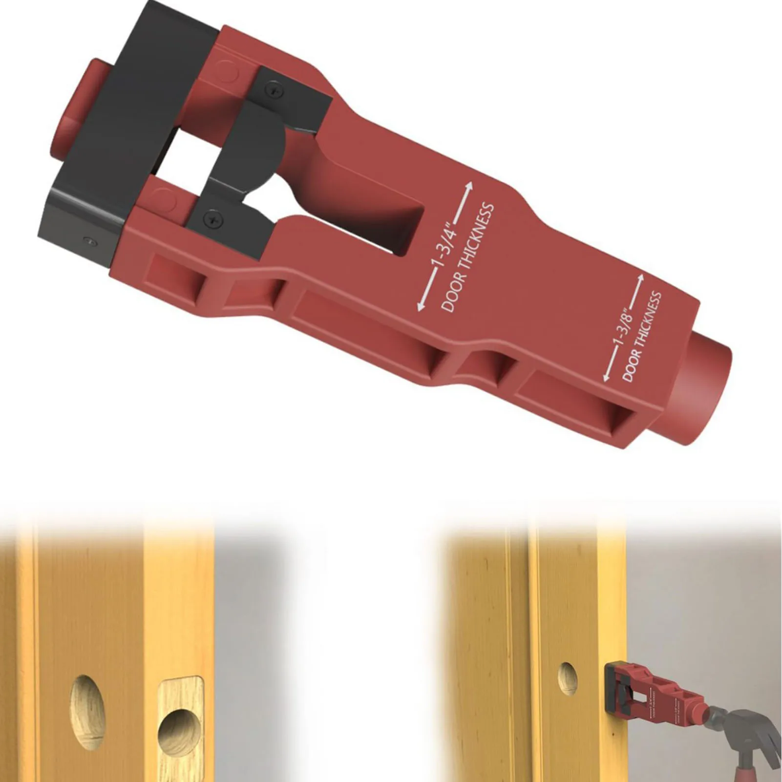 

Инструмент для врезки дверных замков из алюминиевого сплава: точная резка и выколотка для дверных замков толщиной от 1 3/4 до 1 3/8 дюйма