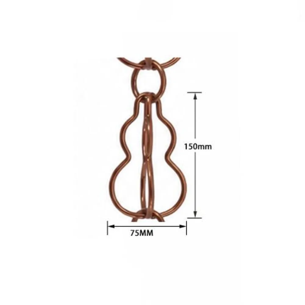 Aluminum Ring Rain Chain for Outdoor Gutter Downspout Extension Decorative Water Feature for Lawn Patio and Exterior Spaces