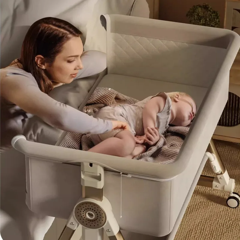 سرير حضانة ذكي قابل للتحويل 8 في 1 للأطفال مع طاولة تغيير قابلة للإزالة ووضع هزاز وتصميم سفر قابل للطي #3