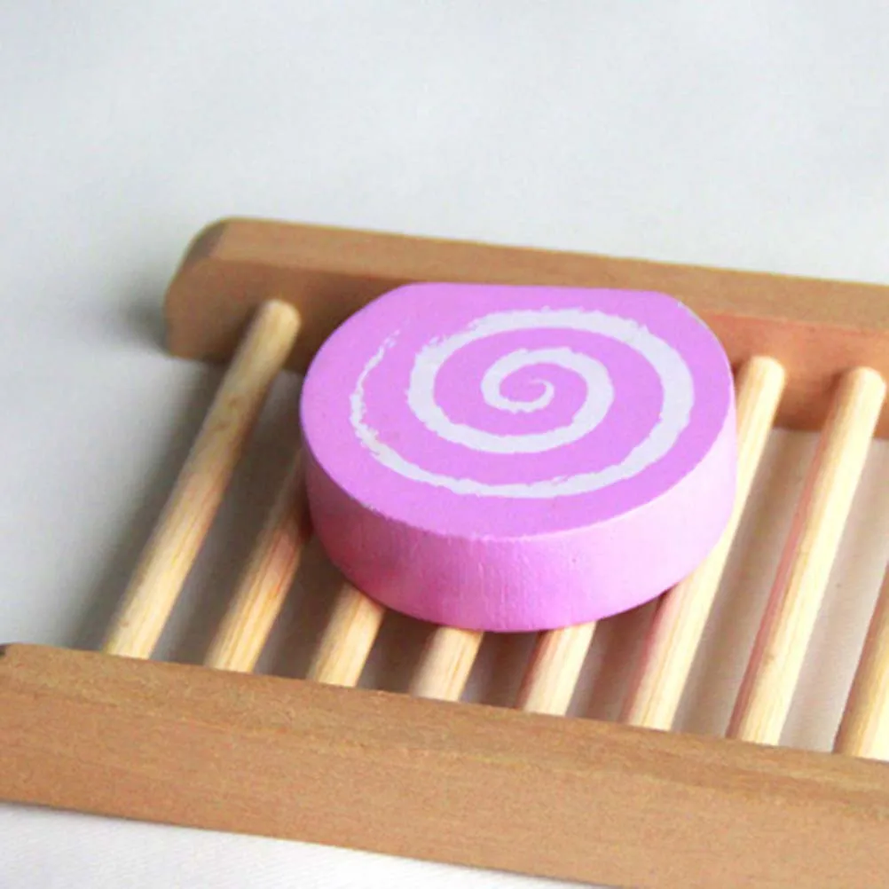 

2Pcs Natural Wood Soap Tray Holder Creative Shape Leakproof Design for Bathroom Kitchen Soap Dish Storage Organizer