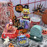 2024 New Joint Payment SpongeBob SquarePants Halloween Toy Octopus Pie Big Star Pi Boss Crab Boss Collectible Model Doll Gift