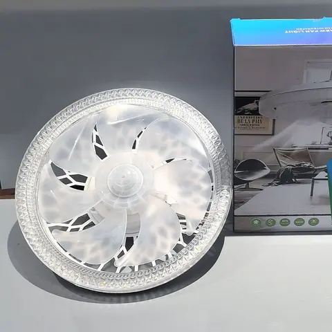 2-in-1-Hängeventilator mit LED-Licht, Fernbedienung, leiser Deckenventilator, elektrischer kabelloser Ventilator für Esszimmer, Schlafzimmer, Wohnzimmer