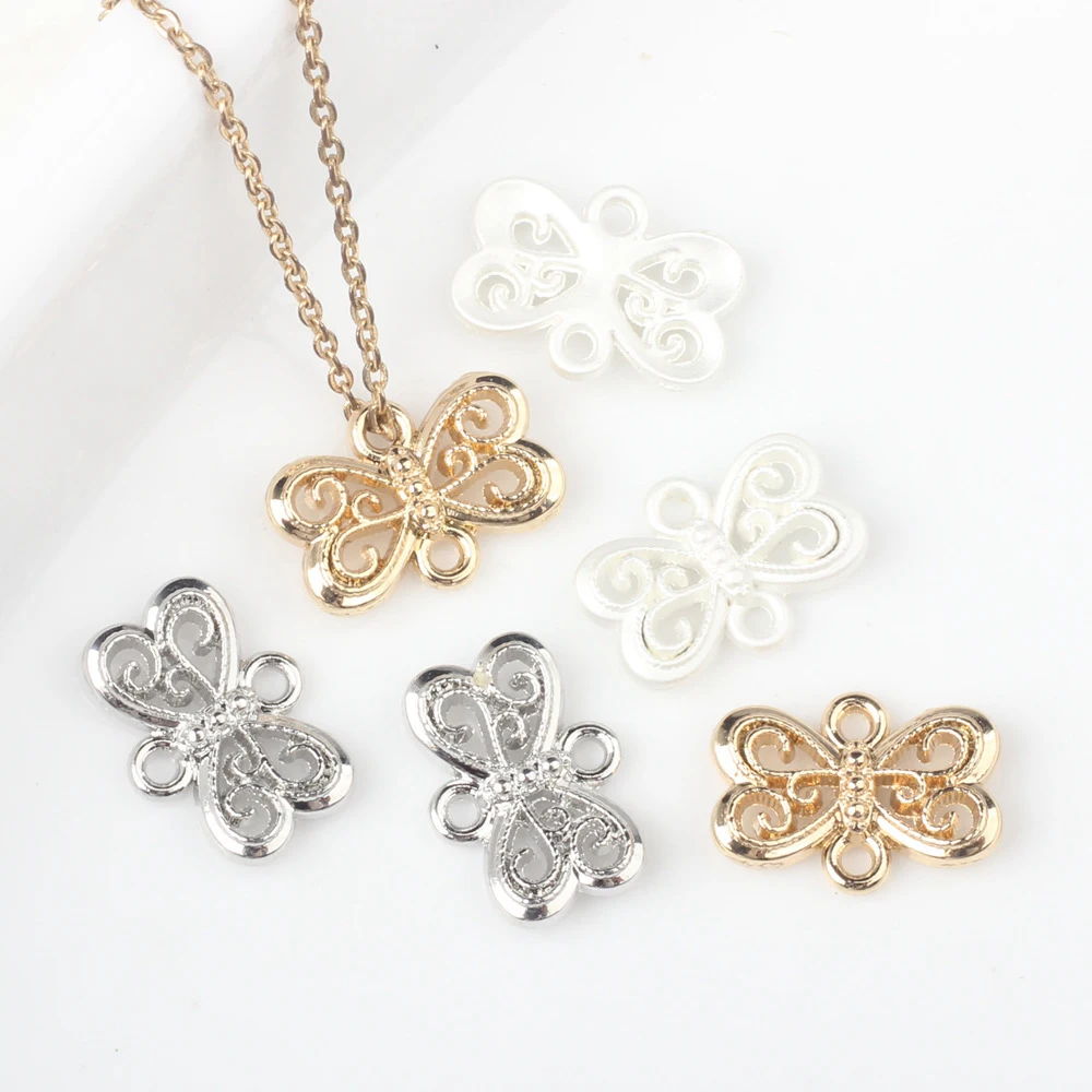 

10pcs Cute Fashion Butterfly Pendant Connector Earring Necklace Bracelet Jewelry Making Accessories DIY Handmade Ornament Gifts