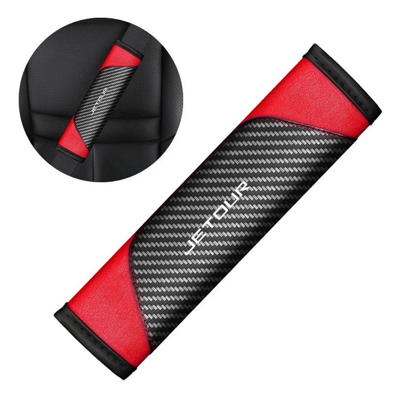 2 قطعة أحزمة مقعد السيارة من ألياف الكربون وملحقات السيارة لـ Jetour Chery Dashing X-1 Plus DTC IDM X70 X70plus X70m X90plus X95pro #5