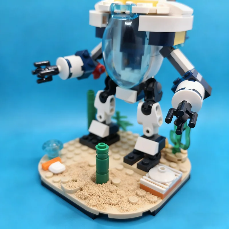 Costume de crevette MOC, 232 pièces, blocs de construction, modèle spatial, jouets d'architecture, bricolage, idée de cadeaux de noël, éducation créative, brique pour enfants