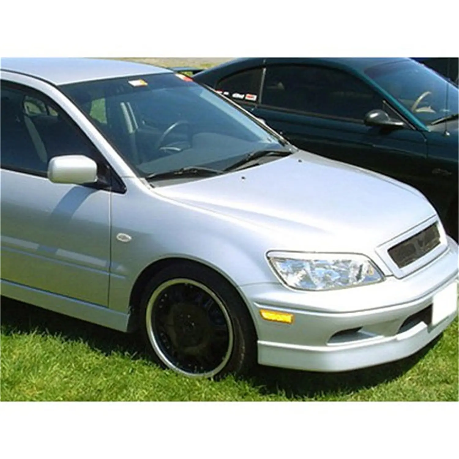 Fit For Mitsubishi Lancer 2002 2003 Year Racing Grille Front Bumper Mesh Grill Body Kit Accessories Matte Black