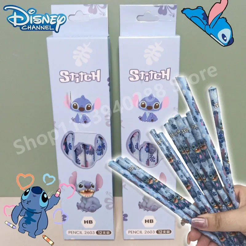 

1set Cute Disney HB Pencil 12pack Pencil Cartoon Character Prize Pen Learn Stationery School Supplies Cartoon Character