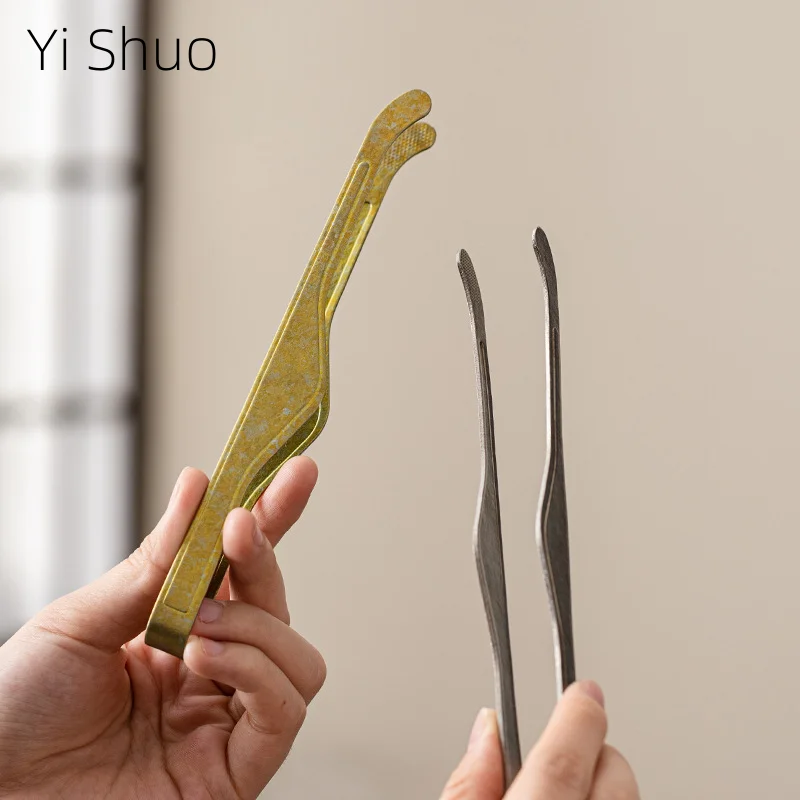 

Pure Titanium Non-Slip Tea Pincers Take Teacup Tweezers Tea Making Tools Kombucha Clip High-End Tea Clips