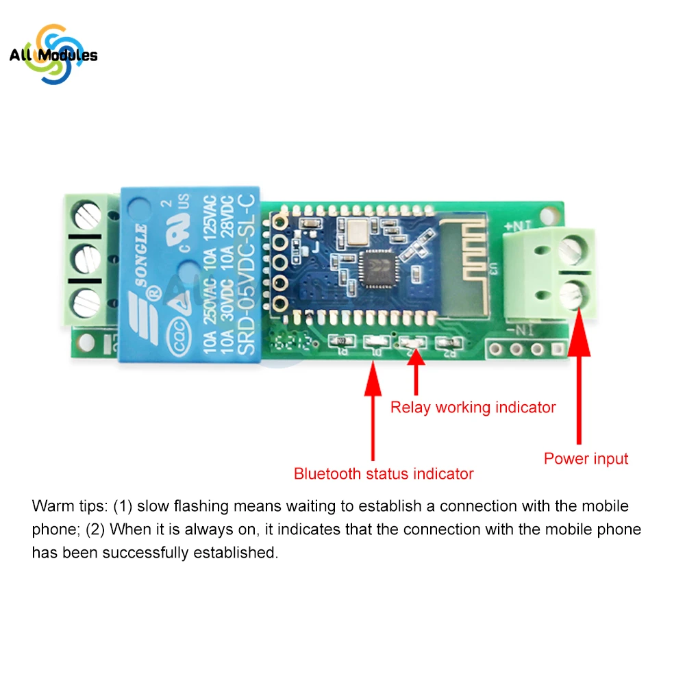 5V / 12V przekaźnik Bluetooth Internet rzeczy inteligentny dom aplikacja na telefon przełącznik zdalnego sterowania pojedyncze/podwójne/cztery